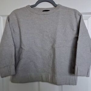 J. Crew Women's Light Gray Crewneck Sweater